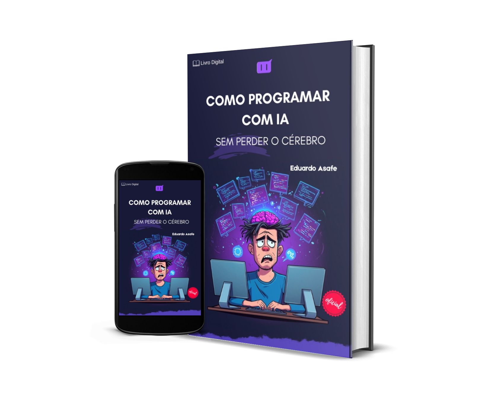 Capa do eBook Como programar com IA sem perder o cérebro